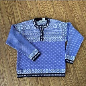 Vintage 90s LL Bean cotton Nordic sweater